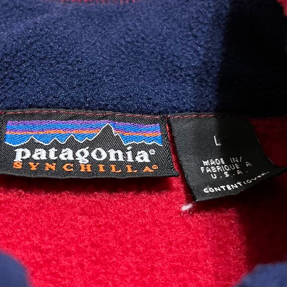 Vintage Patagonia Synchilla Red Full Zip Vest Large - Picture 3 of 6